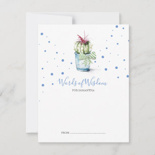 Cute Succulent Cactus Baby shower Advice Cards