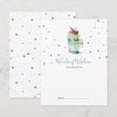 Cute Succulent Cactus Baby shower Advice Cards (Voorkant / Achterkant)