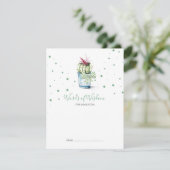 Cute Succulent Cactus Baby shower Advice Cards (Staand voorkant)