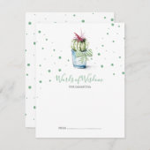 Cute Succulent Cactus Baby shower Advice Cards (Voorkant / Achterkant)
