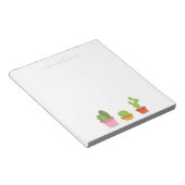 Cute succulent cactus trio notitieblok (Schuin)