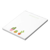 Cute succulent cactus trio notitieblok (Linkerzijde)