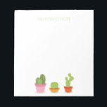Cute succulent cactus trio notitieblok<br><div class="desc">Cute succulent cactus trio Notitieblok. perfect voor een tuin- of landschapsbedrijf of iedereen die een beetje groen geniet</div>