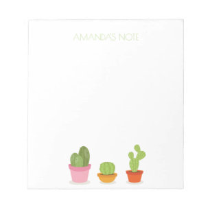 Cute succulent cactus trio notitieblok