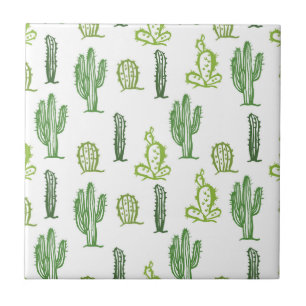 Cute Succulent Lovely Cactus Decorative Tile Tegeltje
