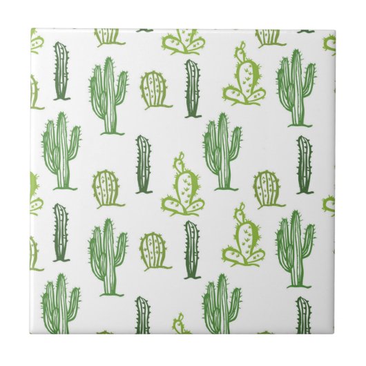 Cute Succulent Lovely Cactus Decorative Tile Tegeltje (Voorkant)