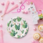 Cute Succulent Lovely Cactus Paper Borden Papieren Bordje (Feest)