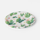 Cute Succulent Lovely Cactus Paper Borden Papieren Bordje (Gekanteld)