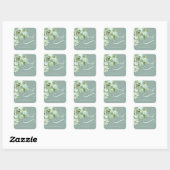 Cute Succulents Cactus Wedding Bedankt Vierkante Sticker (Vel)