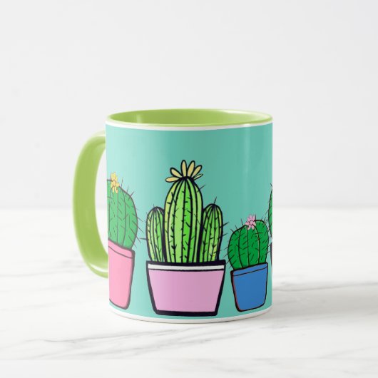 Cute Succulents Coffee Mok (Voorkant links)