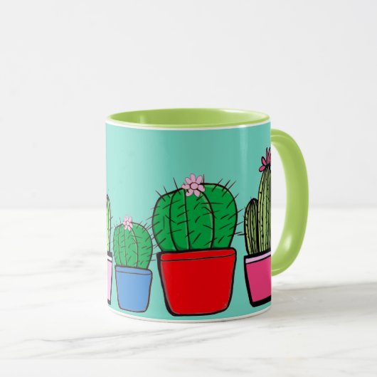 Cute Succulents Coffee Mok (Voorkant rechts)