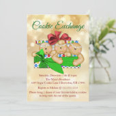 Cute Sugar Cookie Exchange Party Vakantie uitnodig Kaart (Staand voorkant)