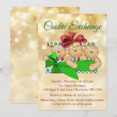 Cute Sugar Cookie Exchange Party Vakantie uitnodig Kaart (Voorkant / Achterkant)