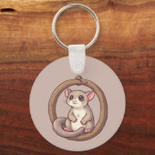 Cute Sugar Glider Ornament Art Sleutelhanger (Voorkant)