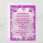 Cute Sugar Plum Fairy & Sequins kerstparty Kaart (Achterkant)