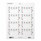 Cute Sugar Plums Holiday Hallo Mijn naam is Sticke Etiket (Full Sheet)