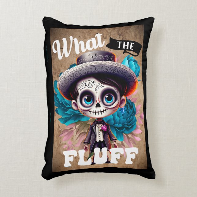 Cute Sugar Skull Accent Kussen (Voorkant(Verticaal))