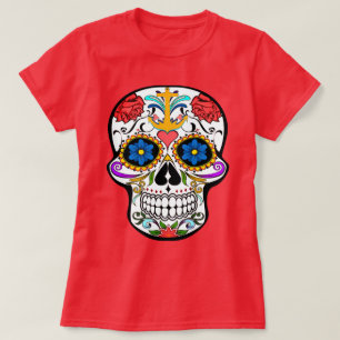 Cute Sugar Skull anchor roos cool shirt