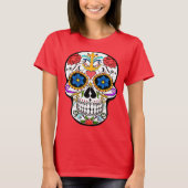 Cute Sugar Skull anchor roos cool shirt (Voorkant)