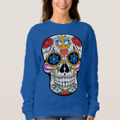 Cute Sugar Skull anchor roos coole sweater (Voorkant)