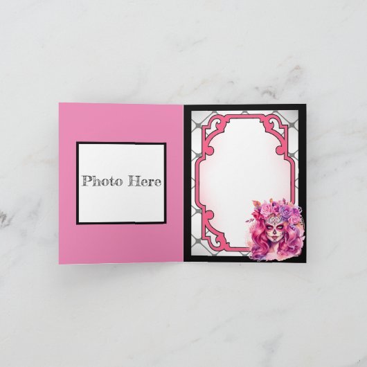 Cute Sugar Skull Bedankkaart (Binnen)