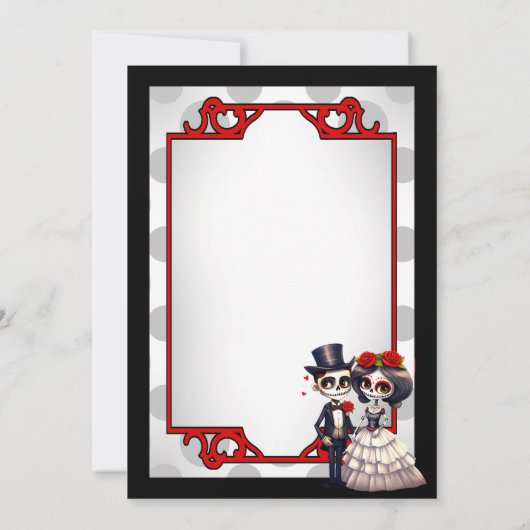 Cute Sugar Skull Bedankkaart (Achterkant)