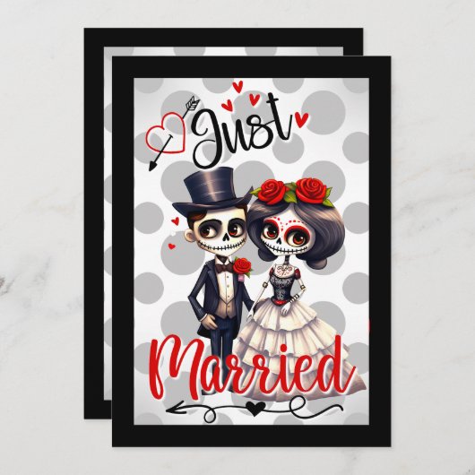 Cute Sugar Skull Bedankkaart (Voorkant / Achterkant)