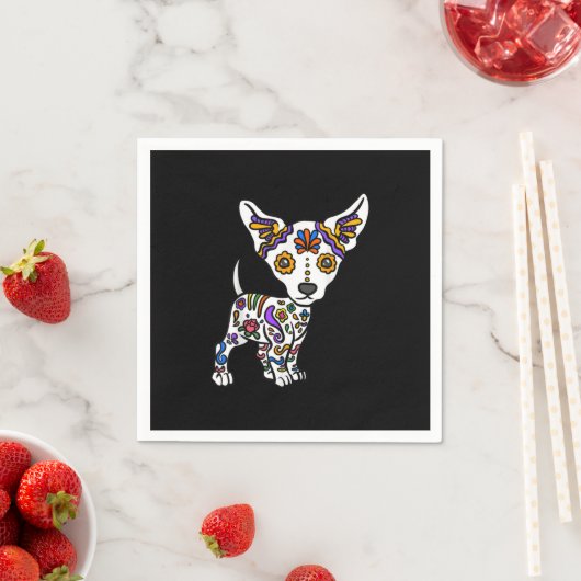 cute sugar skull chihuahua servet (Insitu)