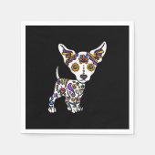 cute sugar skull chihuahua servet (Voorkant)