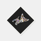 cute sugar skull chihuahua servet (Hoek)