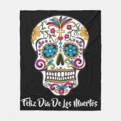 Cute Sugar Skull Happy Day of the Dead Fleece Deken (Voorkant)