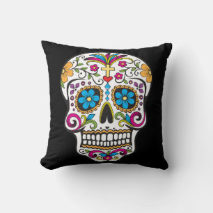Cute Sugar Skull Happy Day of the Dead Kussen
