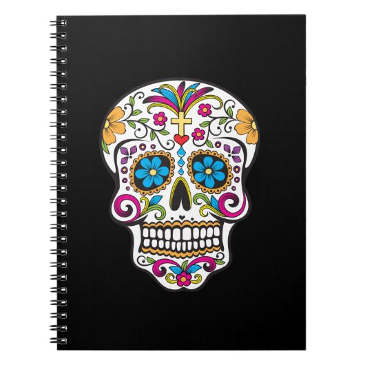 Cute Sugar Skull Happy Day of the Dead Notitieboek (Voorkant)