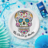 Cute Sugar Skull Happy Day of the Dead Papieren Bordje (Feest)