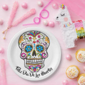 Cute Sugar Skull Happy Day of the Dead Papieren Bordje (Feest)