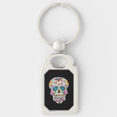 Cute Sugar Skull Happy Day of the Dead Sleutelhanger (Voorkant)