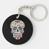 Cute Sugar Skull Happy Day of the Dead Sleutelhanger (Achterkant)