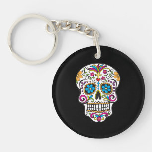 Cute Sugar Skull Happy Day of the Dead Sleutelhanger