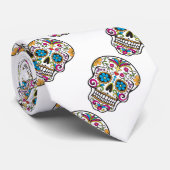 Cute Sugar Skull Happy Day of the Dead Stropdas (Opgerold)