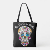 Cute Sugar Skull Happy Day of the Dead Tote Bag (Achterkant)