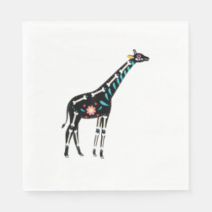 Cute Sugar Skull Mexicaanse Giraffe Halloween Day Servet