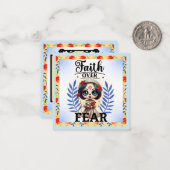 Cute Sugar Skull Notitiekaartje (Voorkant / Achterkant in situ)