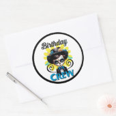 Cute Sugar Skull Ronde Sticker (Envelop)