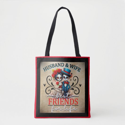 Cute Sugar Skull Tote Bag (Voorkant)