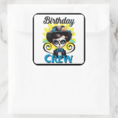 Cute Sugar Skull Vierkante Sticker (Tas)