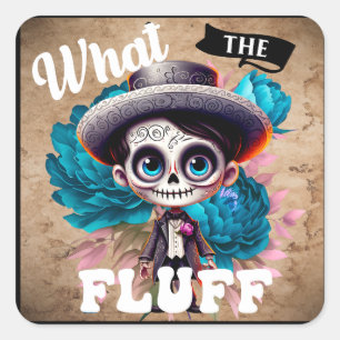 Cute Sugar Skull Vierkante Sticker