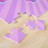 Cute Sugar Skull Zombie Octopus - Blue Paars Legpuzzel (Zijkant)