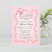 Cute Sugar & Spice Baby shower Invitation Kaart (Staand voorkant)