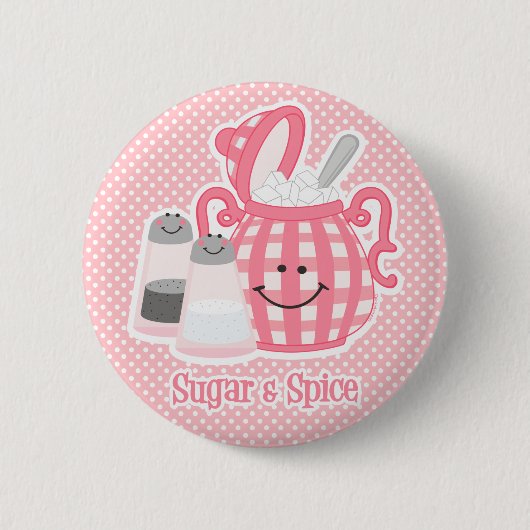 Cute Sugar & Spice Pin Ronde Button 5,7 Cm (Voorkant)