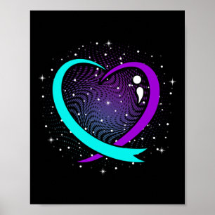 Cute Suicide Awareness Heart Happy Support Grafisc Poster